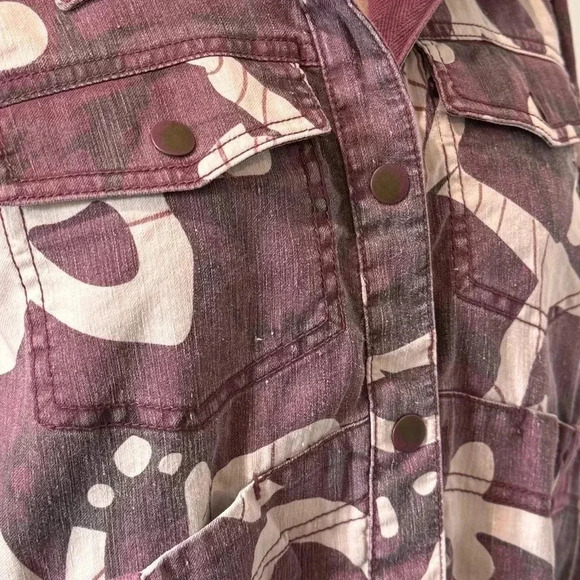 Anthropologie Mags Utility Trucker Jacket in Purple Size S - Picture 6 of 8